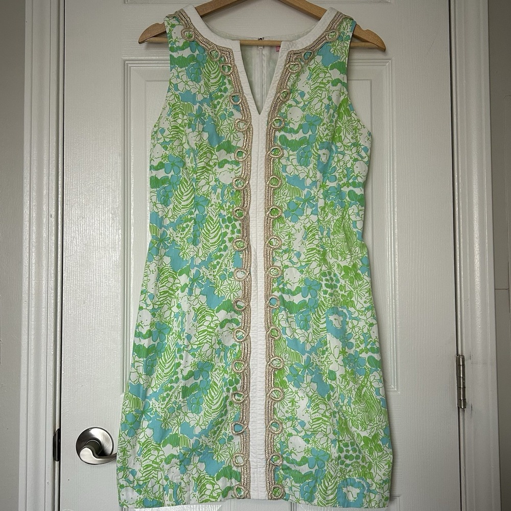 Lilly Pulitzer Janice Shift Dress in It's a Zoo Coastal Chic Tropical Style